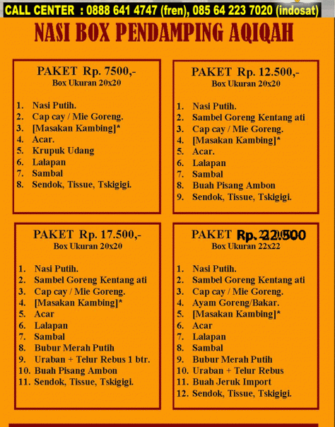 box pendamping Paket Aqiqah Semarang, H. Supardan Assidqie, 0888 641 4747